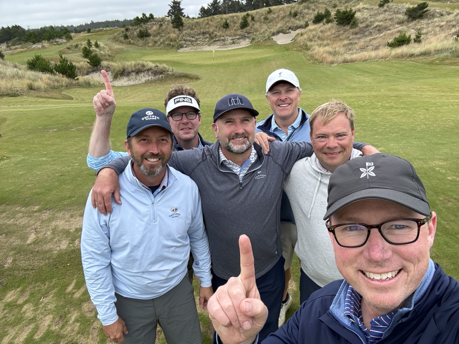A group of friends on a golf trip at Bandon Dunes