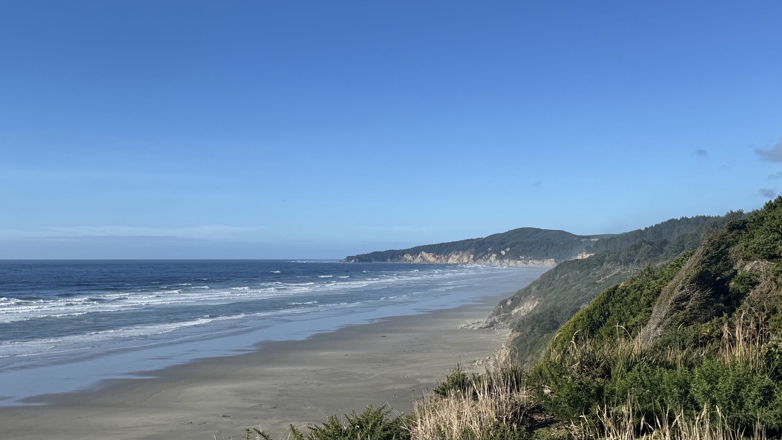 View north along the coast at Bandon Point